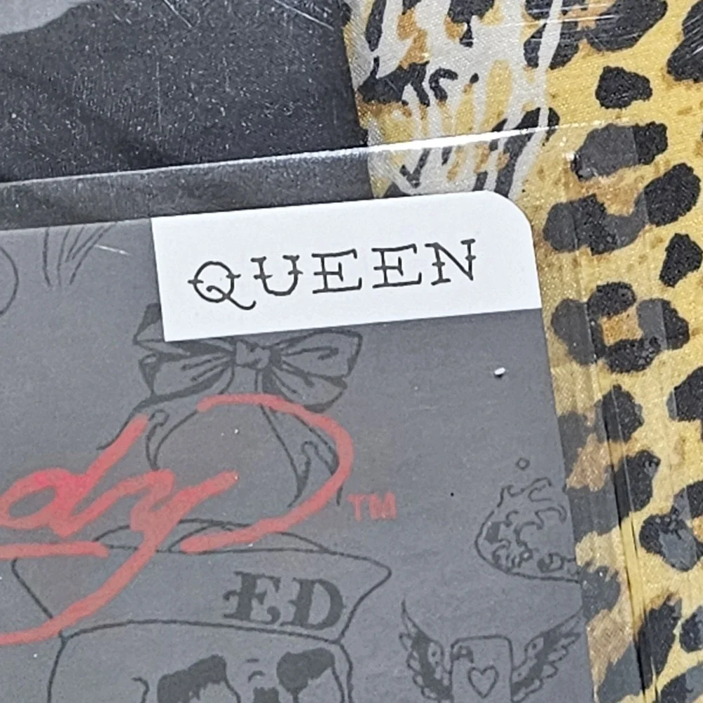 Ed Hardy Queen 8 Pc Bedding Set Reversible Skull Leopard Tattoo Y2K Gothic